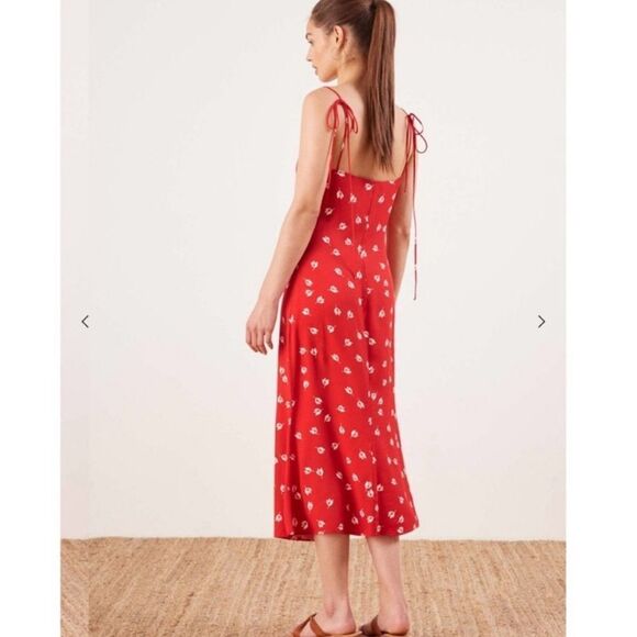 Reformation finley dress red - Picture 3 of 7